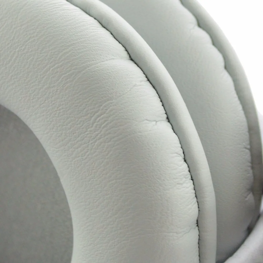 SONY MDR-ZX600 ZX600 Kopfhörer Ersatz Ohr Pad Ohr Kissen Ohr Tassen Ohr Abdeckung Ohrpolster (Weiß leder & Grau Mesh)