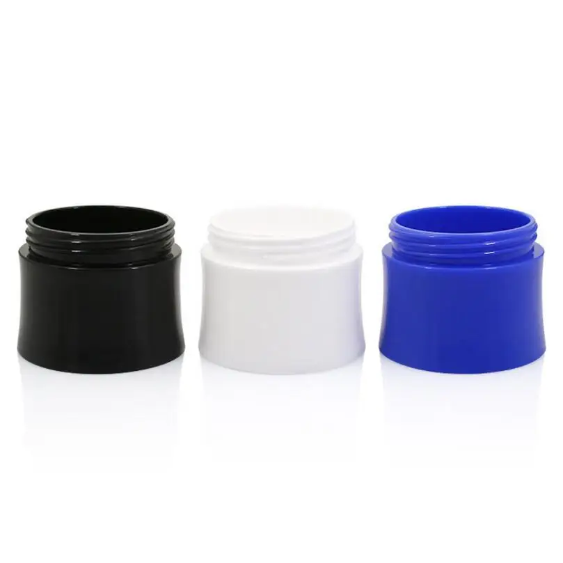 50G Empty Black Jars Tight Waist Bottle, 50ml Cosmetic Plastic Box, Empty Cosmetics Packaging Jar 100pc/lot