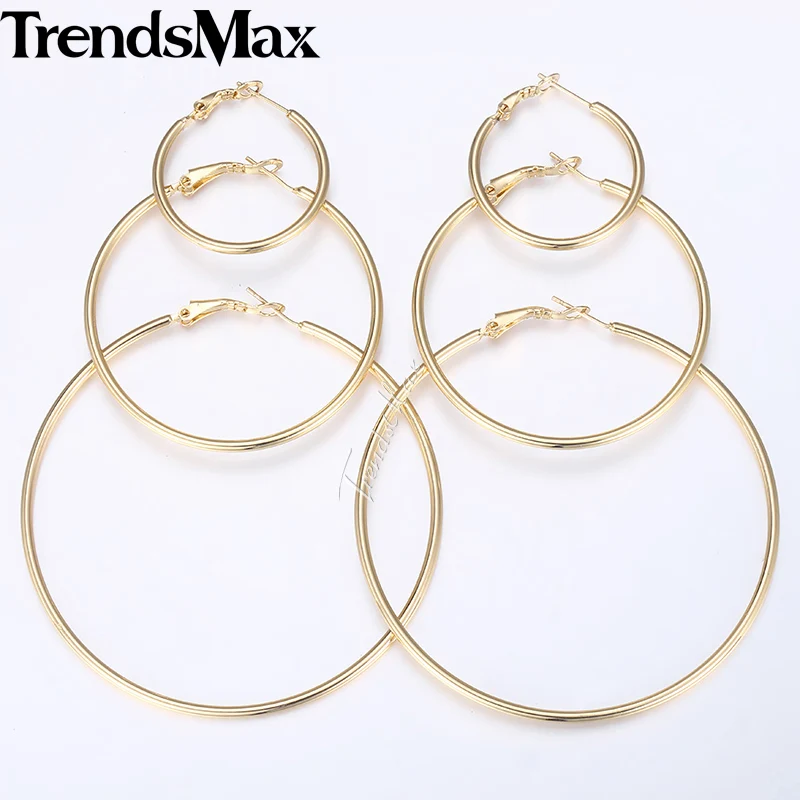 Women's Hoop Earrings Thin Tube Round Circle Black Rose Gold Color Earrings For Women Statement Jewelry  Gifts 2mm KGEM26