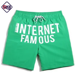 QIKERBONG pantaloncini da spiaggia da uomo Boxer Trunks pantaloncini da surf pantaloncini Casual Bermuda costumi da bagno da uomo 2017 nuova moda asciugatura rapida