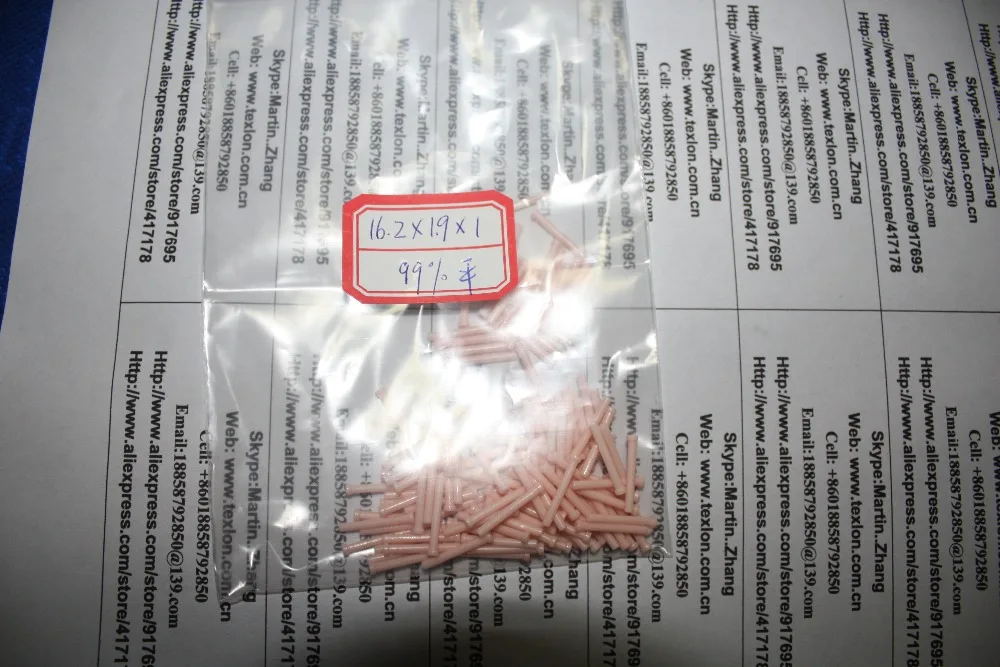 Lonati Kaus Kaki Mesin Menggunakan 99% Porselen Keramik Tabung 16.2mm X 1.9mm X 1mm