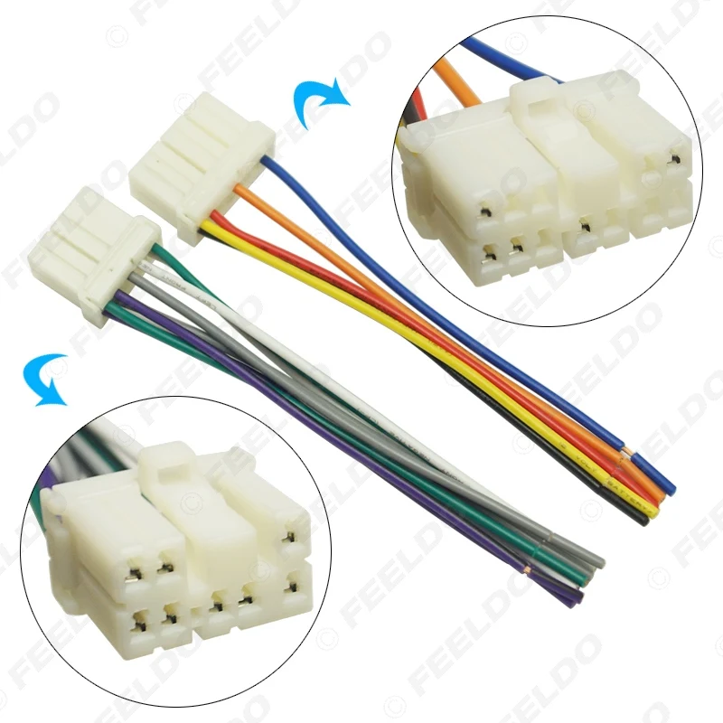 1Pair Car Radio Audio Wire Harness Aapter Male Plug for Geely Emgrand Primal Suzuki Stereo Speaker Cable #AM4213