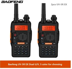 Baofeng-UV-5R EX Walkie Talkie, Two Way Radio, Hf Transceiver, Cb Radio Comunicador, USB Charging, UV-5REX, 2Pcs