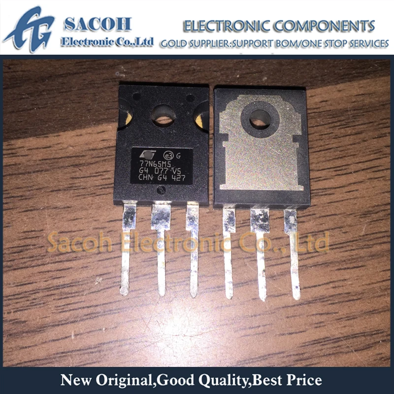 

Refurbished Original 5Pcs/Lot STW77N65M5 77N65M5 OR STW77N60M5 77N60M5 OR STW77N65DM5 77N65DM5 TO-247 77A 650V High Power MOSFET