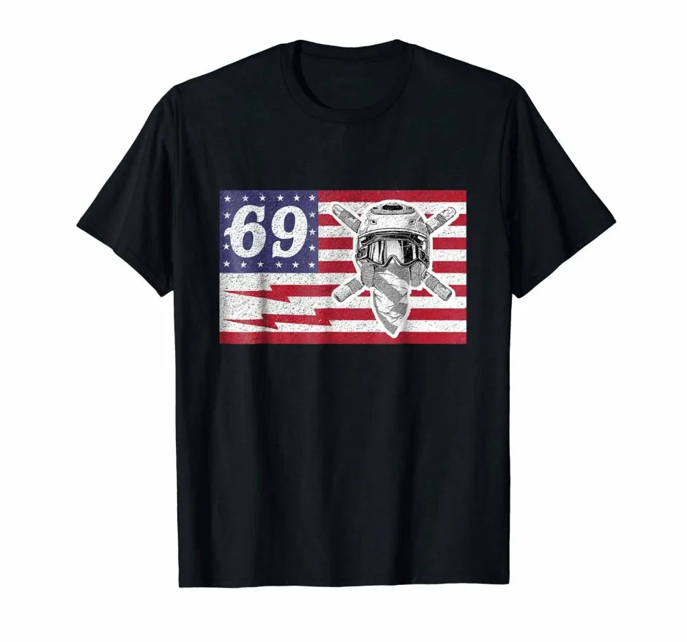 Uncle Ronnie 69 American Usa Flag Mac Lightning T Shirt Bolt 2019 New Fashion O Neck Slim Fit Tops Skate T-shirt