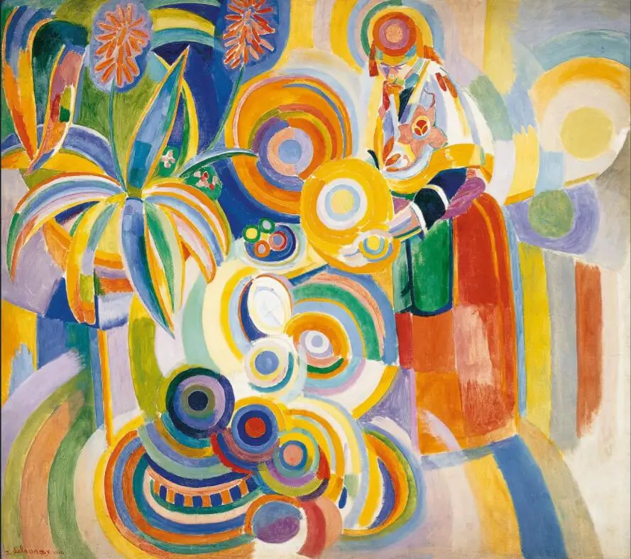 

High quality Oil painting Canvas Reproductions Tall Portuguese Woman (1916) by Robert Delaunay hand painted