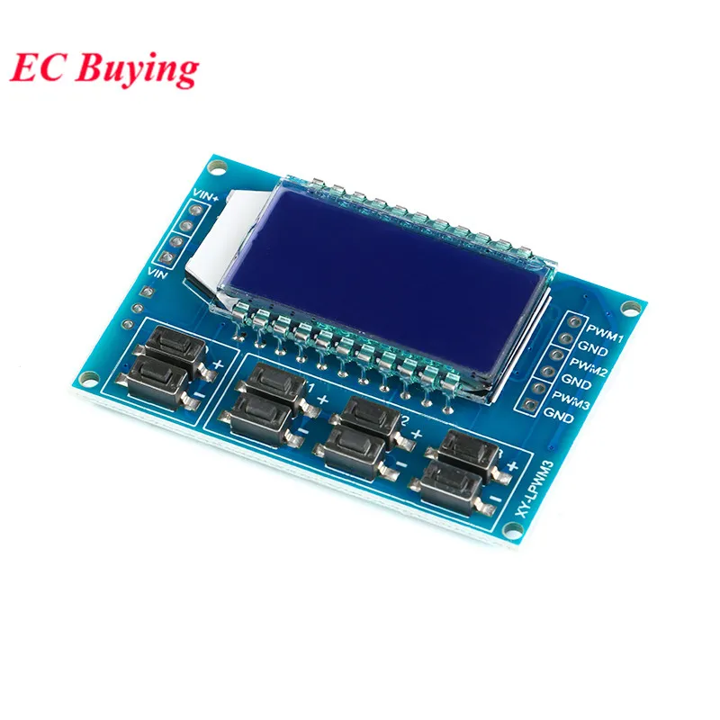 1Hz-150Khz 3-way Signal Generator PWM Board Pulse Frequency Duty Cycle Adjustable Module LCD Display Upgraded Version