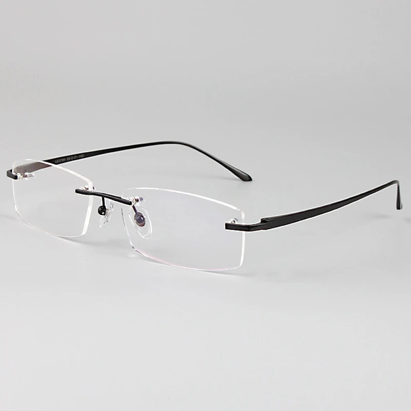 New Arrivals Business Eyewear 100% pure titanium male rimless Eyeglasses frame light weight recipe RXable 6379 size 55-17-140