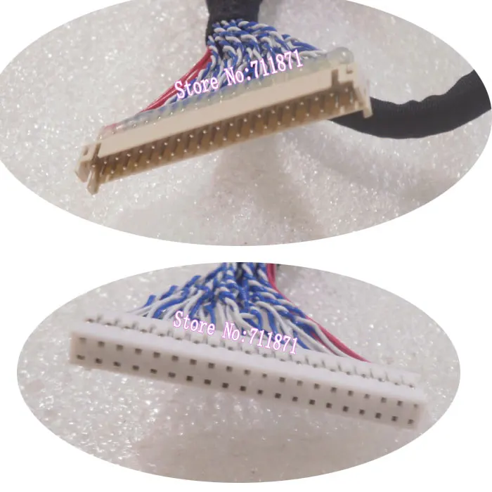 50cm 간격 2.0mm 40 핀 PHD 케이블, 2.0 피치 40P ~ 40 핀 수-암 PHD 라인 PDH 케이블 연장 코드 2.0 PHD 스크린 케이블