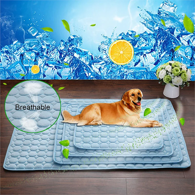 mylb Summer Cooling Mats Blanket Ice Pet Dog Bed Mats For Dogs Cats Sofa Portable Tour Camping Yoga Sleeping Pet Accessories