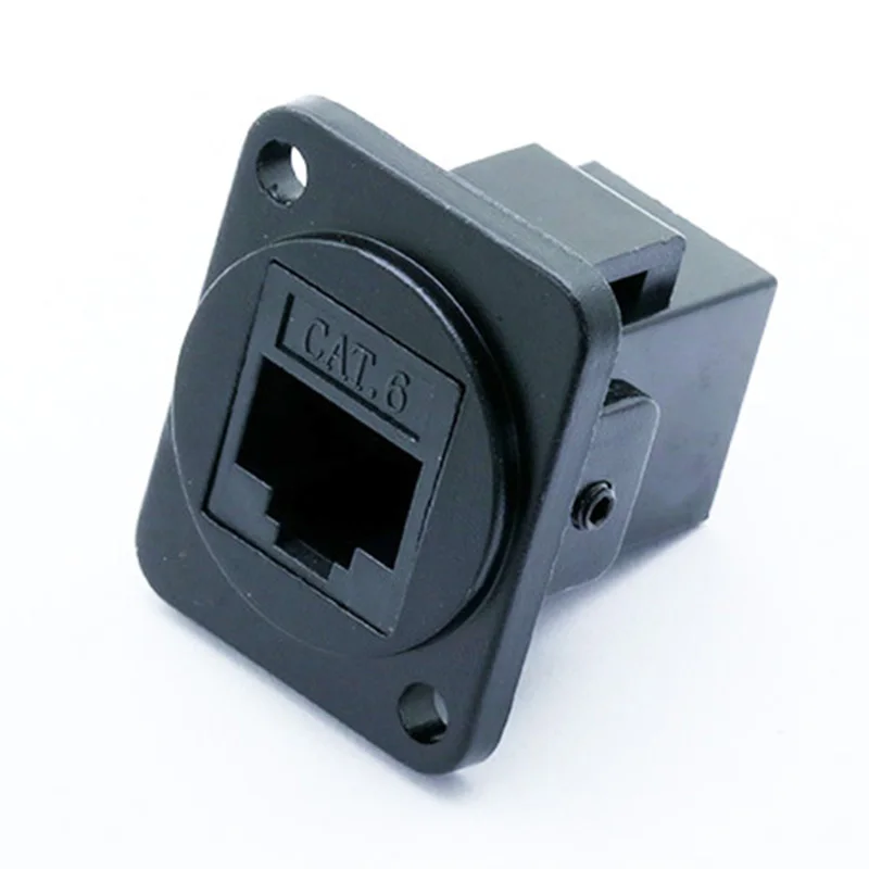 Conector de soquete fêmea para painel, 10 tamanhos de entrada fêmea rj45 8p8c rj45 e cat6, adaptador de rede ethernet, conector modular de extensão de interface