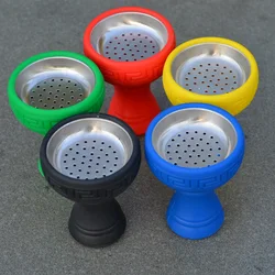 1PC Random Color Food Grade Silicone Shisha Hookah Tobacco Bowl Head for Keloud Chicha Narguile Sheesha Accessories