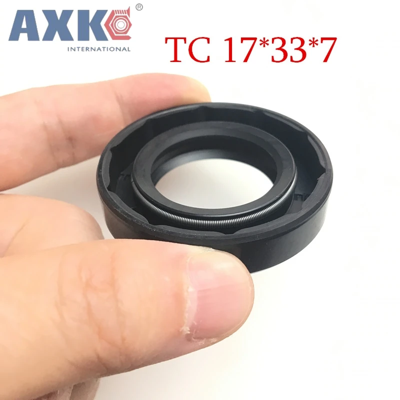 

Shaft Oil Seal TC-17*33*7 Rubber Covered Double Lip With Garter Spring/Size:17mm*33mm*7mm/20pcs