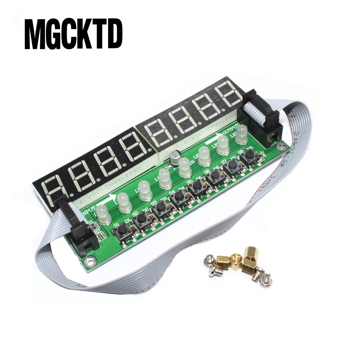 F71A 8* Digital Tube + 8* Key + 8* Double Color LED Module TM1638 Can be Cascaded Replace CH452 / MAX7219    Integrated Circuits