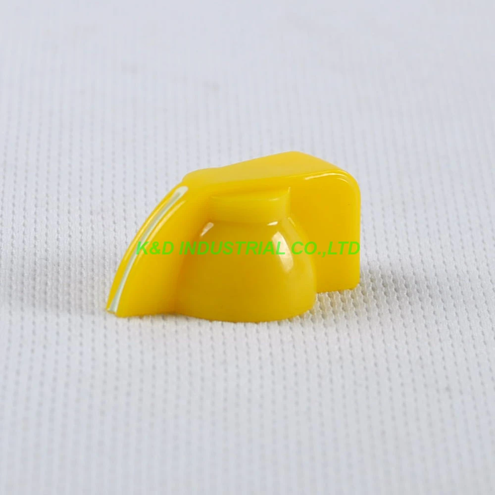 

10pcs Colorful Rotary Volume Yellow Control Vintage Plastic Knob 32x14mm for 6.35mm Shaft