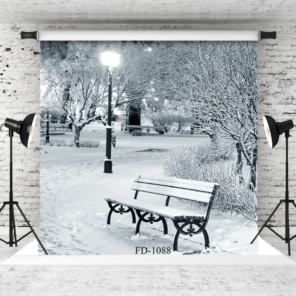 Snowy woods Chair Photography Backdrop for Photograph Accessories Photo Background Children kids Baby Photophone