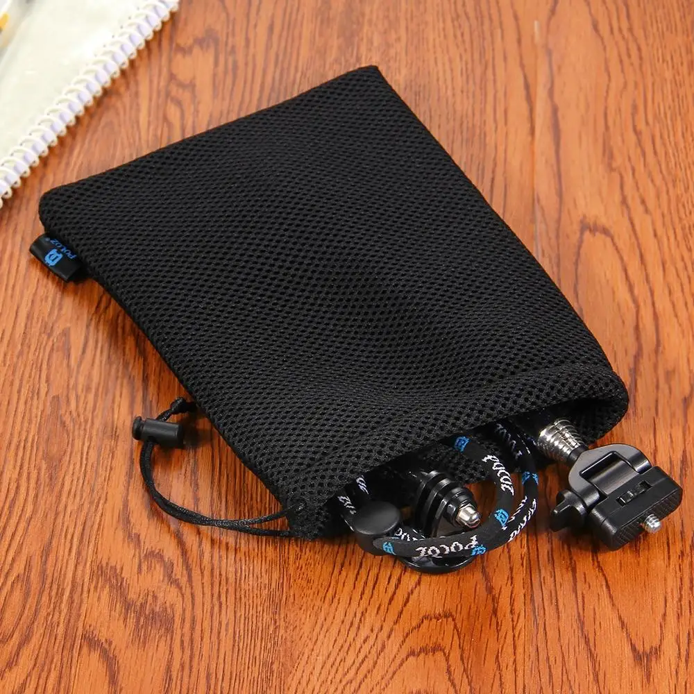 PULUZ For GoPro Accessories Nylon Mesh Storage Bag For GoPro Hero11 Black/HERO10 Black For DJI OSMO Acton Cameras Accessories