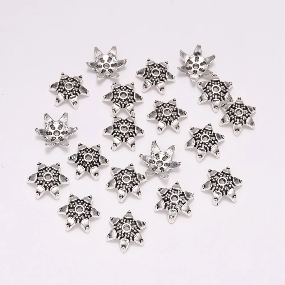 20pcs/Lot 12mm Tibetan Antique  Hexagram Loose Sparer Apart End Bead Cap For DIY Jewelry Making Finding Earrings Earrings