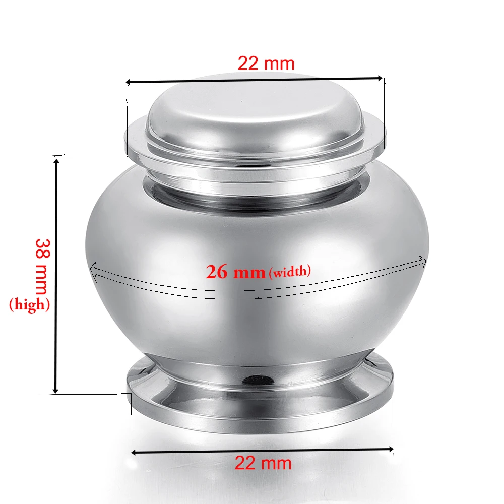 Round and Circle Cremation Urn Casket 316 L Stainless steel Ashes Keepsake Memorial Urn Locket