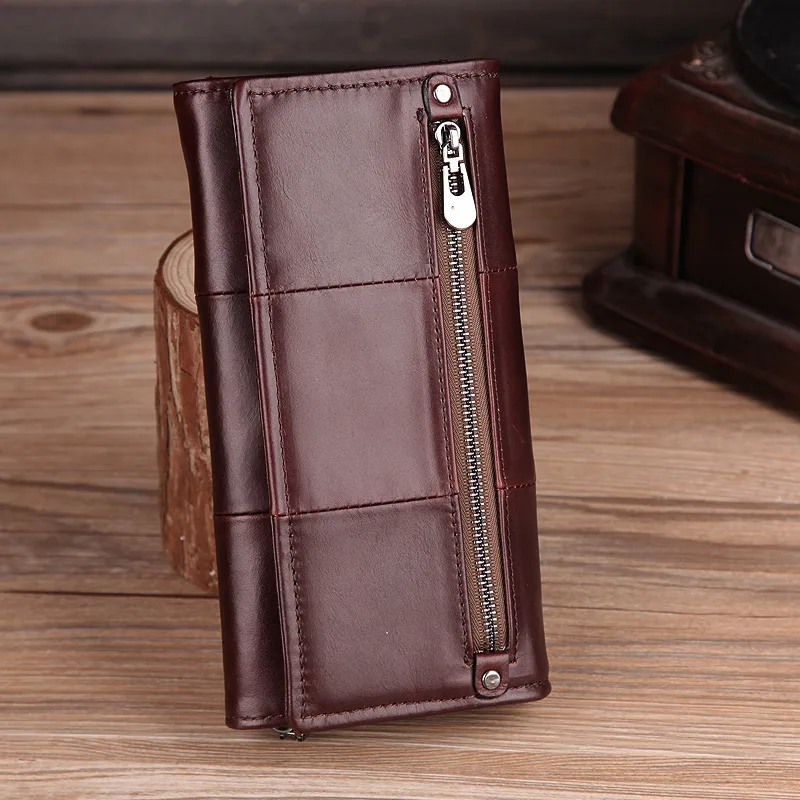 Cobbler Legend Long Genuine Leather Wallet Women 2019 Cards Holder Female Zipper Purses with Phone Bag Big Valet Carteira