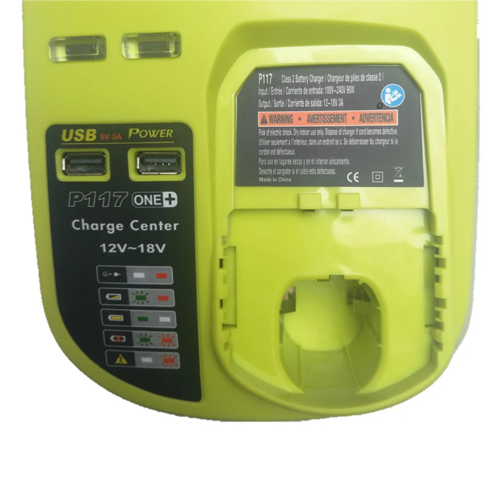 Imagem -03 - Carregador de Substituição para Ferramentas Elétricas Ryobi P117 Ni-cd Ni-mh Bateria Li-ion P107 P108 1218v