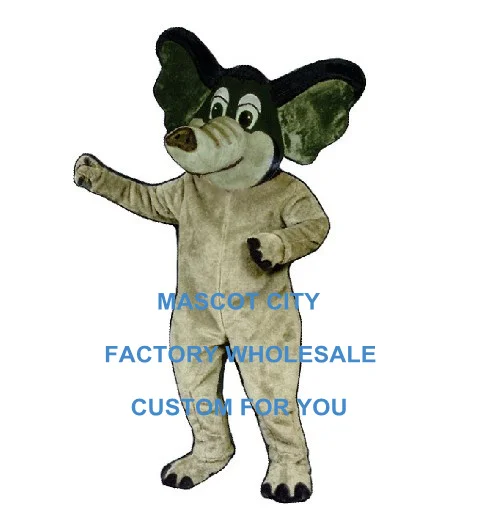 

Hot Sale Light Grey Fighting Elephant Mascot Costume Adult Size Cartoon Character Mascotte Mascota Outfit Suit Fancy SW1188