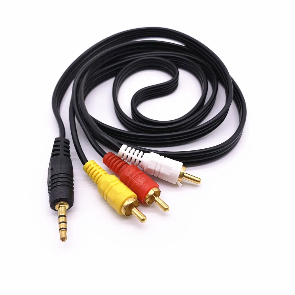 3.5mm To RCA AV A V Audio Video TV Cable Cord for ViewSonic MP3 MP4 Media Player