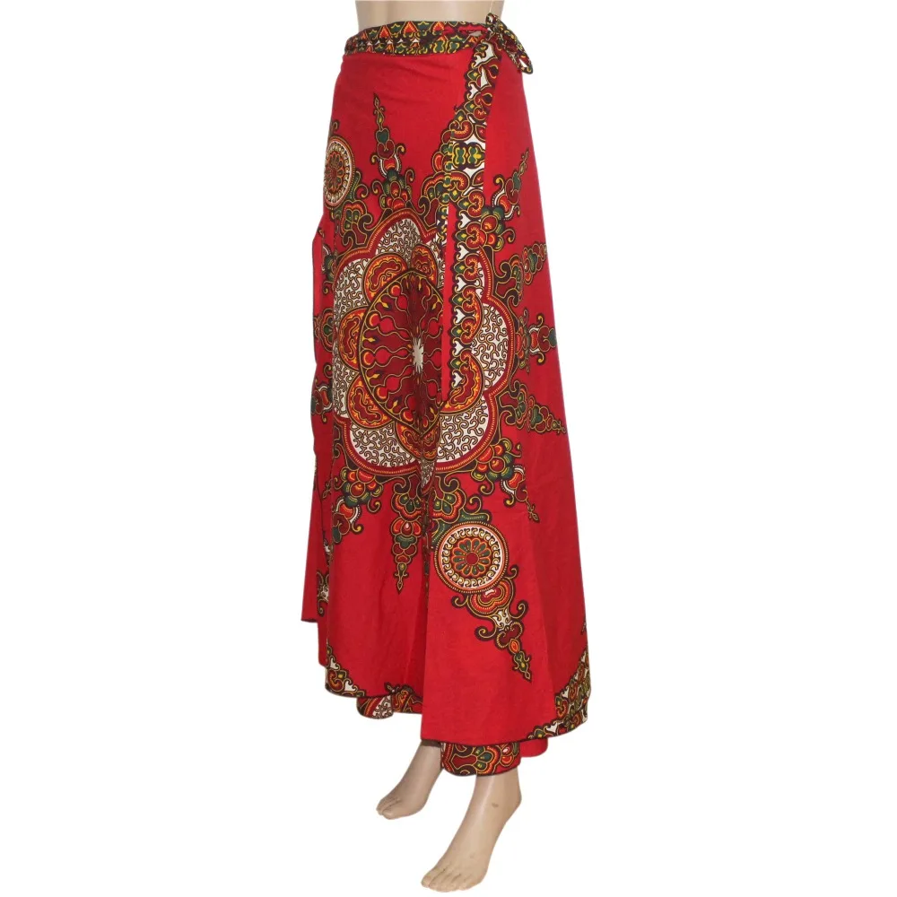 Dashikiage 2019 Nieuwe Mode Afrikaanse Print Lange Rok 100% Katoenen Rok Met Riem