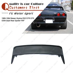 Car Accessories FRP Fiber Glass OEM Style Rear Spoiler Fit For 1989-1994 Skyline R32 GTR GTS Trunk Spoiler Wing