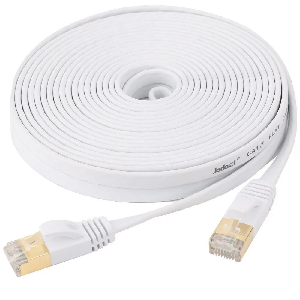 longyue-10m 33ft Cat7 Shielded Ethernet Networking Cord Patch Cable 10Gbps 600Mhz S/STP Molded Network Lan Cable Stranded Copper