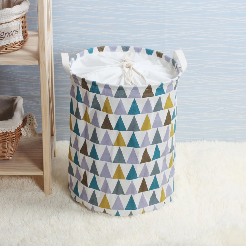 Foldable Drawstring Laundry Organizer Basket Dirty Clothes Storage Basket Toy Clothes Storage Bucket Whale Bear Storage Holder