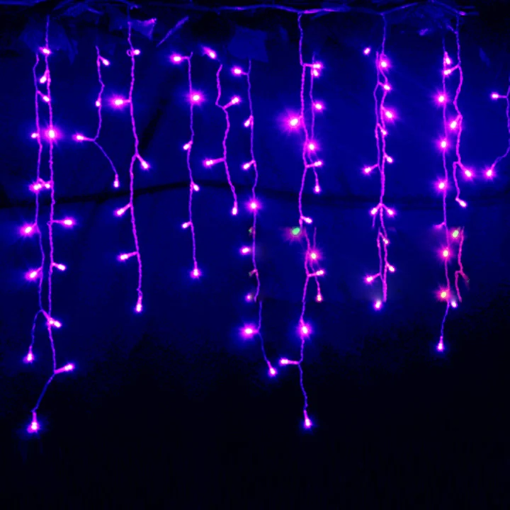 5m Christmas Lights Droop 0.4-0.6m Waterproof Garland Led Icicle String Lights for Garden House New Year Decoration