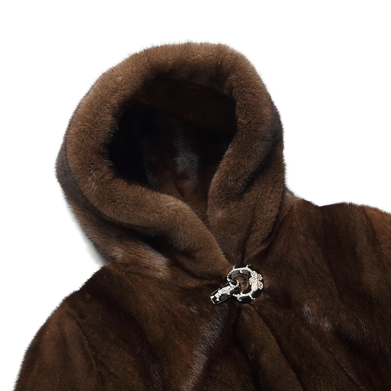 2017 New woman fur 90cm Plus Size Women Clothing S-6XL Winter Artificial Economy Mink Fur Coat with a Hood Luxury Fake Fur Coats