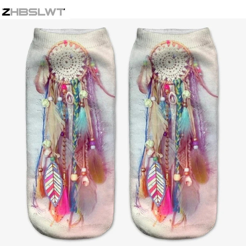 ZHBSLWT Unisex Cut Ankle Socks Multiple Colors Harajuku 3D Printed figure Womens Socks Calcetines Casual Animal Modelling Socks