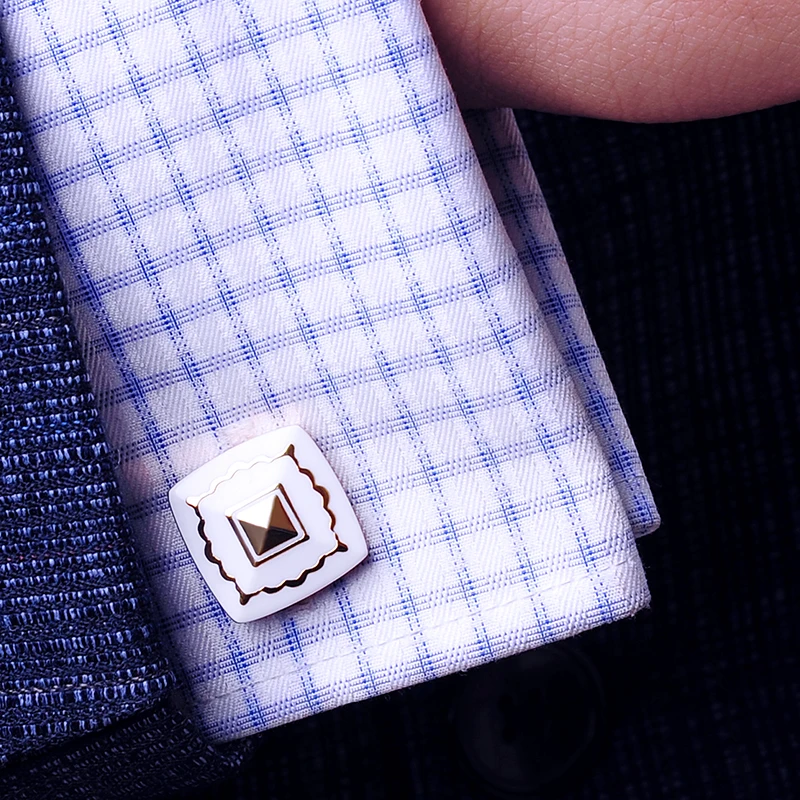 KFLK jewelry Fashion French shirt cufflink for mens Brand Cuff link Button High Quality Gold-color Wedding Groom guests