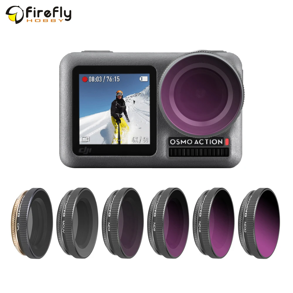 

Sunnylife Sport Camera Lens Filter ND/PL CPL Diving Filters for DJI OSMO Action