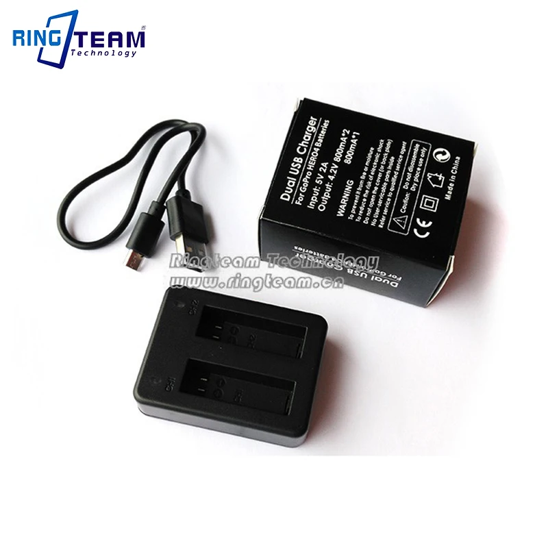 

20Sets/Lot AHDBT-401 AHDBT401 Battery Dual USB Charger for GoPro Action Camera HERO4 HERO 4
