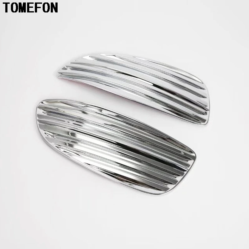 TOMEFON Exterior Front Fog Light Bezel Lid Cover Trim Car Accessories 2Pcs For Mercedes-Benz V Class W447 2014 2015 2016