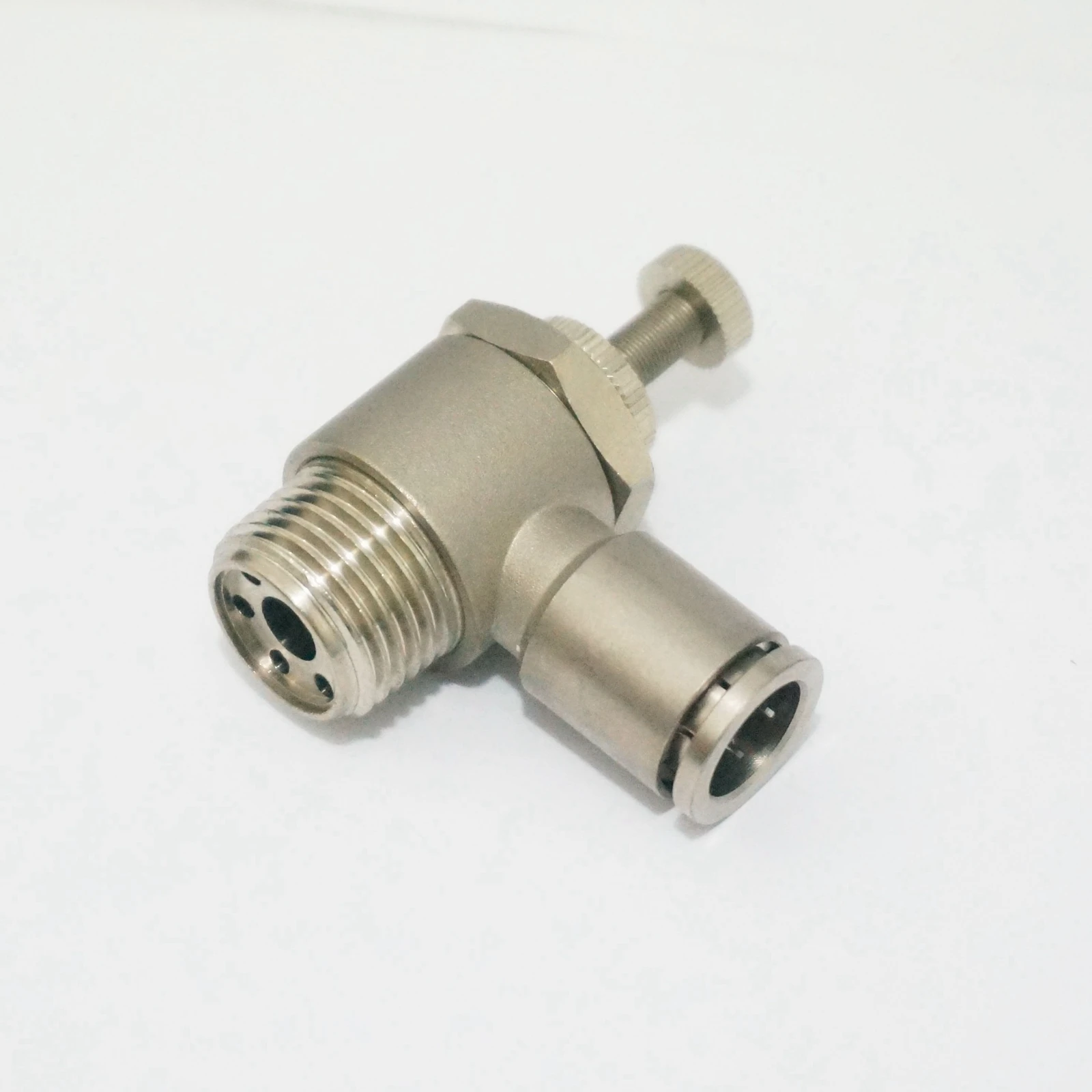 Pneumatic Push In Flow Speed Control Valve Union Quick Release Air Fitting Push Fit 1/2