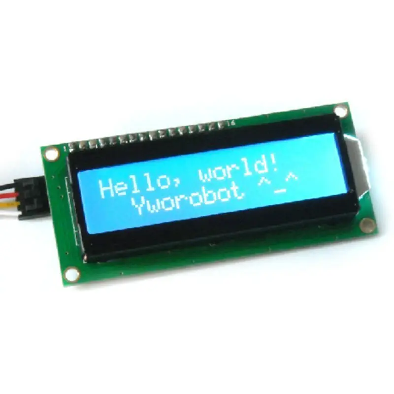 16*2 1602 16x2 LCD Yellow Display HD44780 Character LCD+1pcs IIC/I2C/TWI/SPI Serial Interface Board Module For Arduino