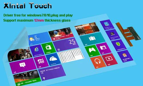 On sale! LOW-COST,32" Multi Interactive Touch Foil Film, Real 10 Touch Points Transparent Touch Screen Film