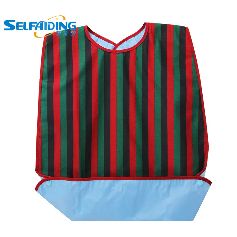 Stripe Pattern Adult Bib / Clothing Protector AB-242E