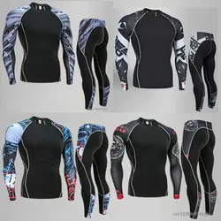 Mens Compression Shirts 3D Wolf Teenager T-shirts Long Sleeve T Shirt Men Lycra MMA Crossfit Gym T Shirts Brand Clothing Tights