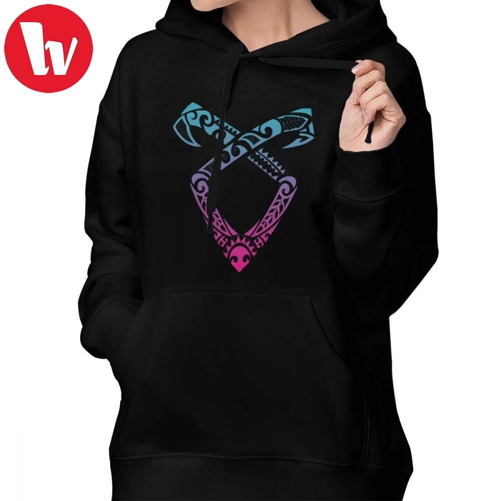 Shadowhunters Hoodie Angelic Runes Symbol Shadowhunters Hoodies Cotton XL Hoodies Women Simple Graphic Blue Pullover Hoodie