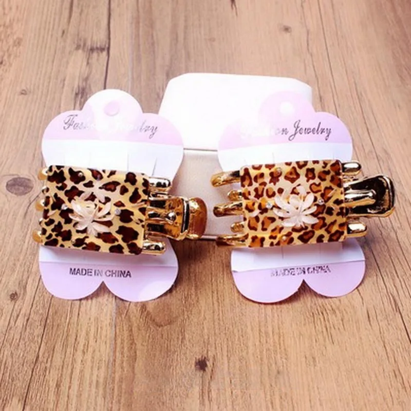 1PCS fashion Leopard print hair claw clips for women carved flower acrylic hairclip girl crab hairpin accesoires hair pin