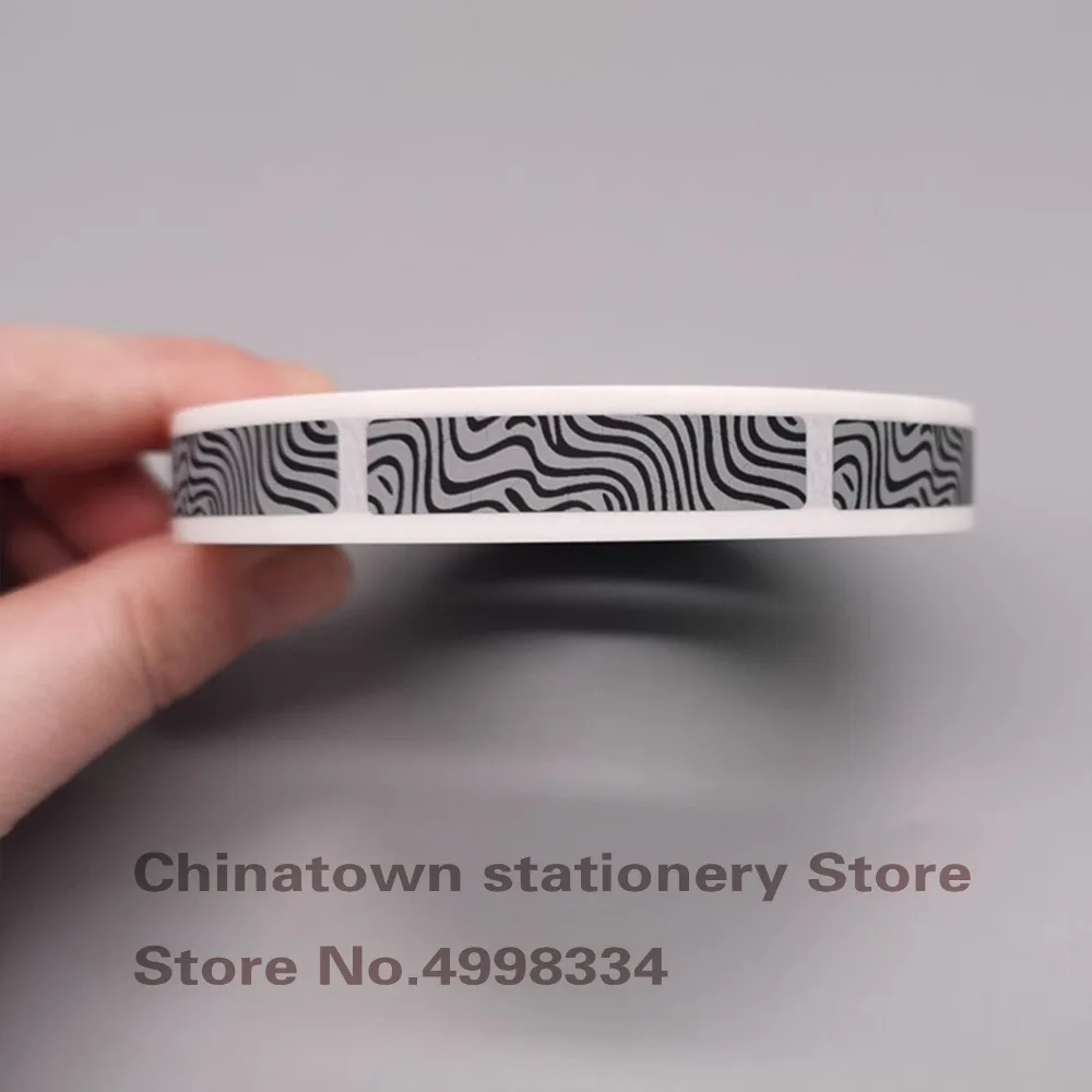 

1000pcs 10x40mm manual SCRATCH OFF STICKER LABEL Zebra pattern tape in rolls Code Covering Film