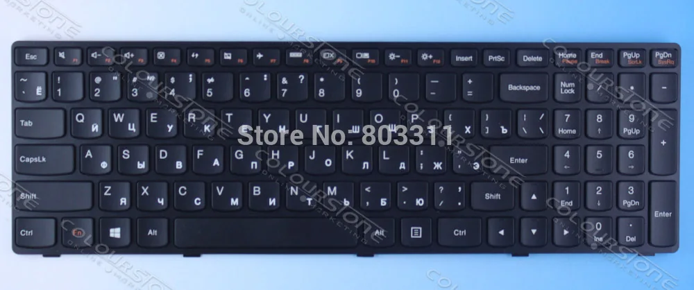 Русская клавиатура для ноутбука IBM Lenovo G500 G505 G505A G510 G700 G700A G710 G710A G500AM G700AT RU, черная клавиатура для ноутбука 25-011892