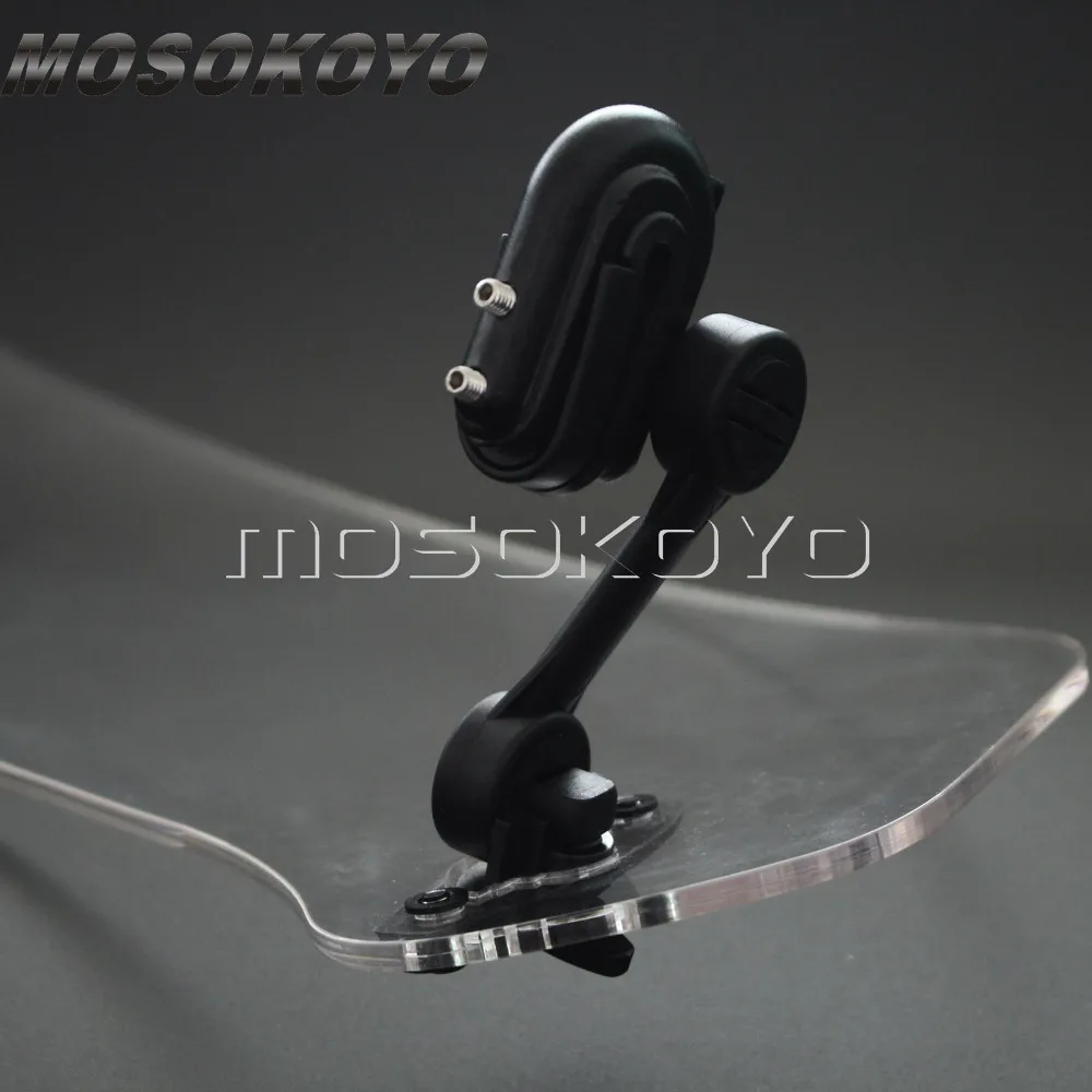 Transparent Motorcycle Risen Adjustable Wind Screen Windshield Spoiler Air Deflector for Honda BMW F800 R1200GS KAWASAKI YAMAHA