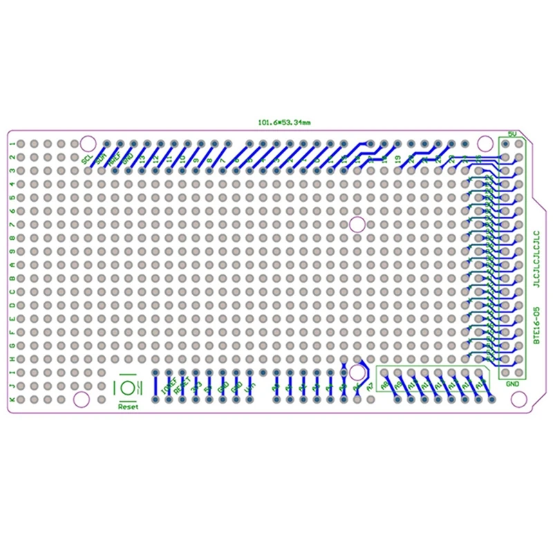 Prototype PCB for Arduino MEGA 2560 R3 Shield Board DIY