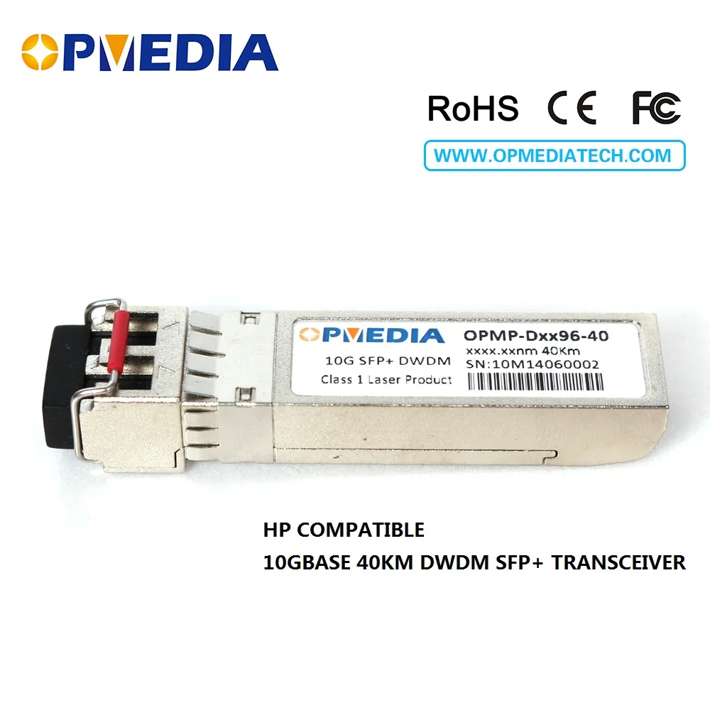 

HP Compatible 10G DWDM SFP+ transceiver,10G 40KM C-BAND 1563.86nm~1528.77nm ER SFP+ optical module,with dual LC abd DDM